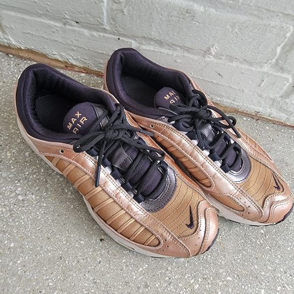 Nike Air Max Golden rose sparkle shoes size 10 - Picture 2 of 8